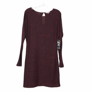 ONE HART Women’s knit Burgundy Tunic Top S